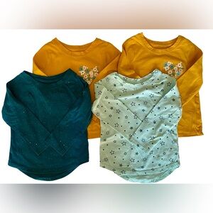 Bundle of 4 Cat & Jack Long Sleeved Tees - size 2T